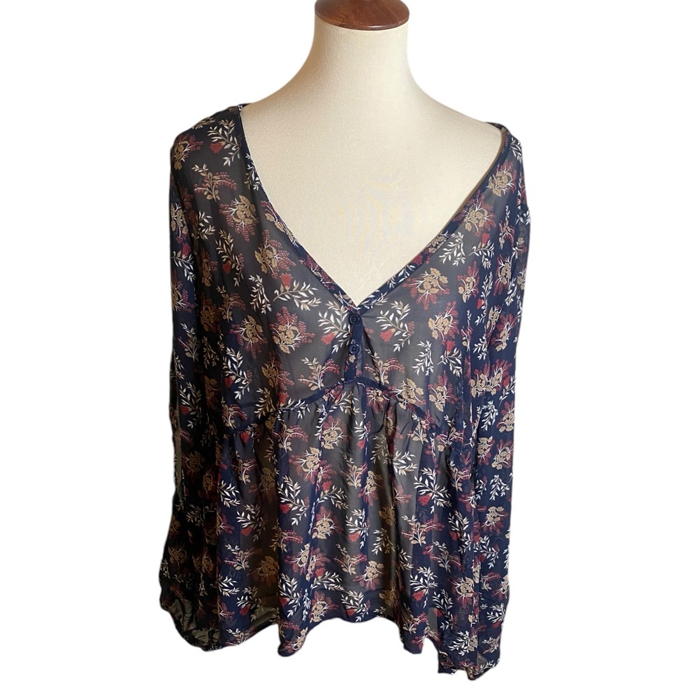 NWT Loralette Sheer Blouse